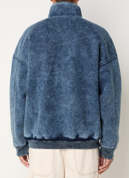 Diesel S-Batel jack met teddy voering en verwassen afwerking - achterkant indigo