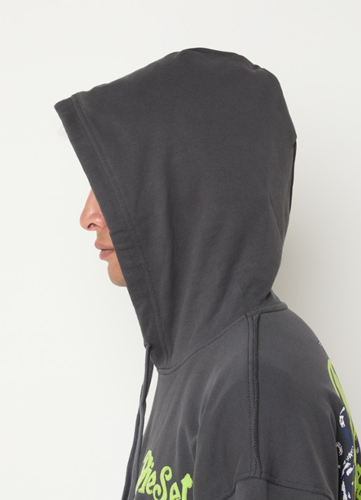 Diesel S-Box-Hood-Aa2 hoodie met logo- en backprint - detail 4 donkergrijs