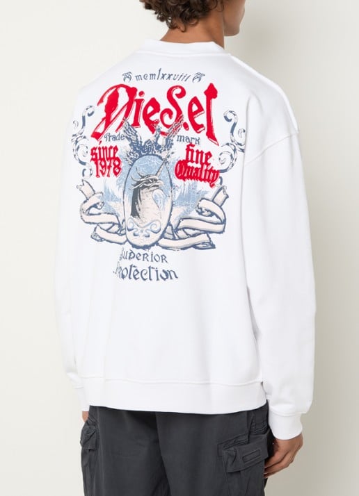 Diesel S-Boxt-AA2 sweater met logo- en backprint