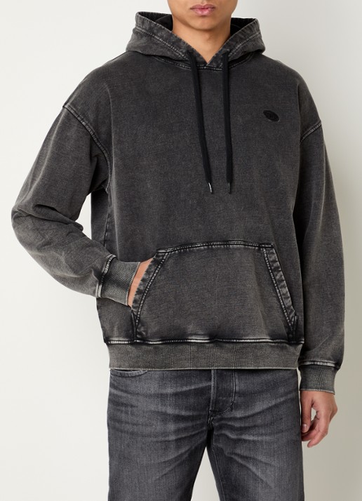 Diesel S-Boxt-Hood-Den hoodie met logo- en backprint