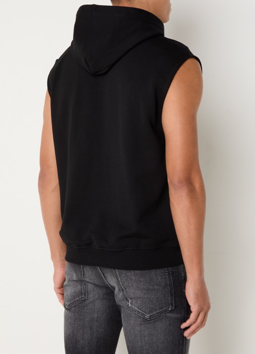 Diesel S-boxt hoodie met logoborduring - achterkant 5 zwart
