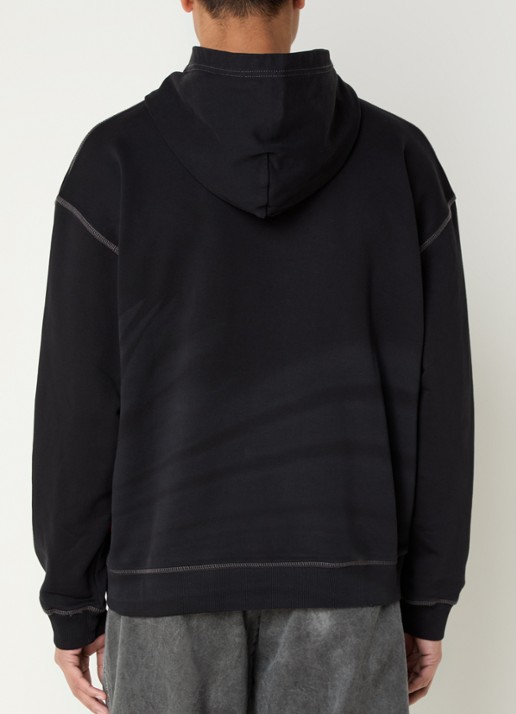 Diesel S-Boxt hoodie met logoprint - achterkant 3 zwart