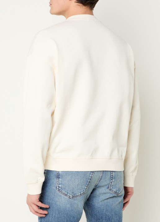 Diesel S-Boxt sweater met logoprint - achterkant 4 gebroken wit