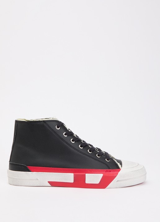 Diesel S-D-Verse Mid II sneaker met destroyed afwerking