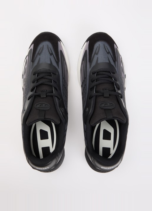 Diesel S-D-Vit's 500 Low sneaker met mesh details - detail 4 zwart