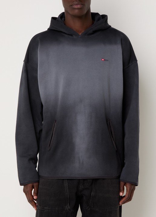 Diesel S-EE-T1 hoodie met verwassen afwerking