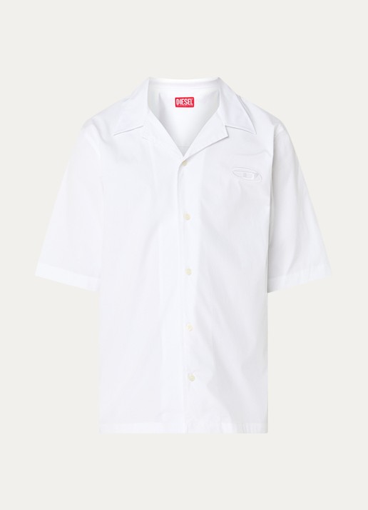 Diesel S-Mac regular fit overhemd met borduring - voorkant 3 wit