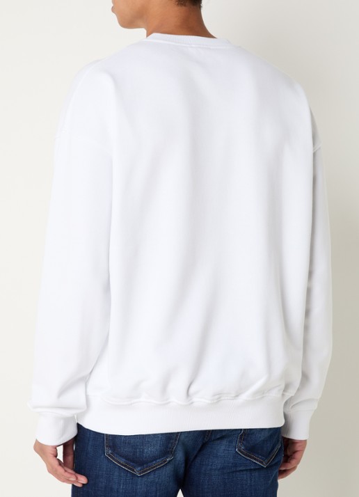 Diesel S-Mart-Bigoval sweater met 3D logoprint - achterkant wit