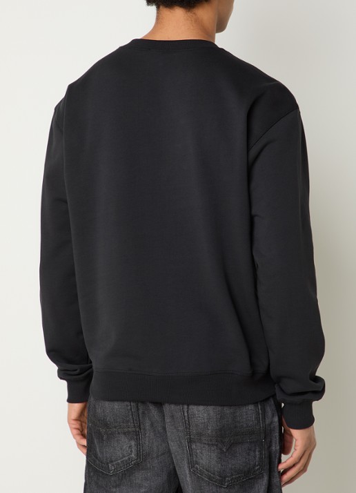 Diesel S-Norm-Iod sweater met logo - achterkant zwart