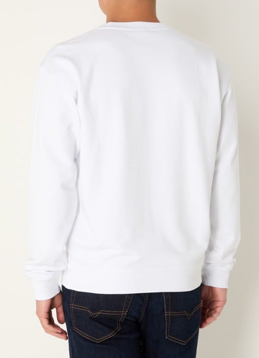 Diesel S-Norm sweater met logoborduring - achterkant wit