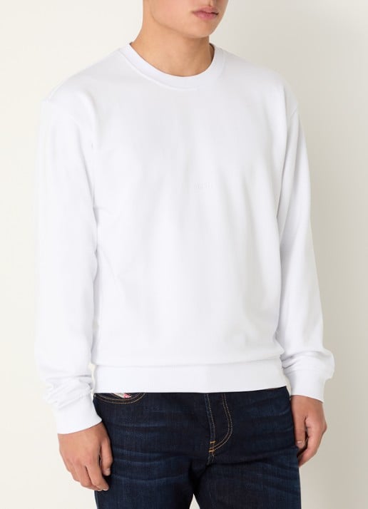 Diesel S-Norm sweater met logoborduring