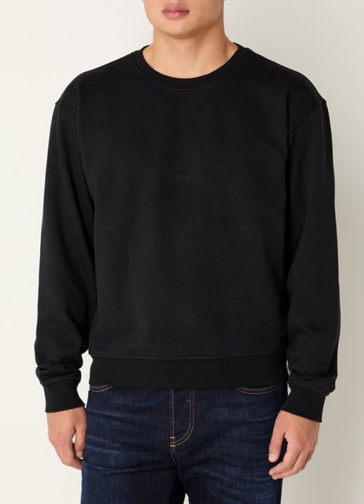 Diesel S-Norm sweater met logoborduring