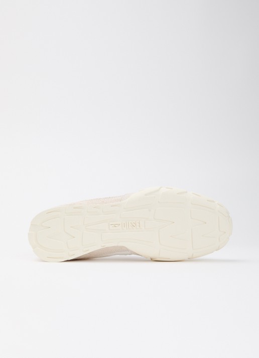 Diesel S-Pagodha Low sneaker van suède met leren details - detail 5 gebroken wit