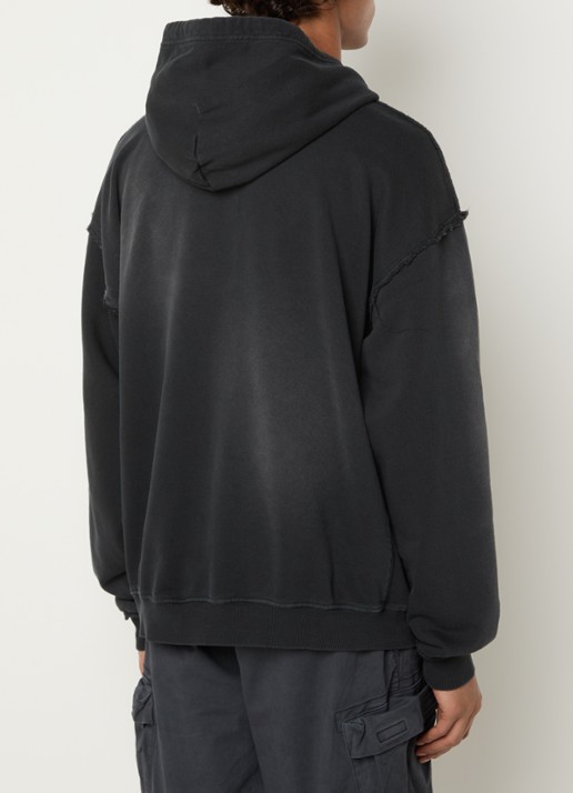 Diesel S-Pock-Hood hoodie met logoborduring - achterkant 5 antraciet
