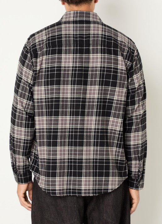 Diesel S-simply-HNBI overshirt met ruitdessin - achterkant 2 antraciet