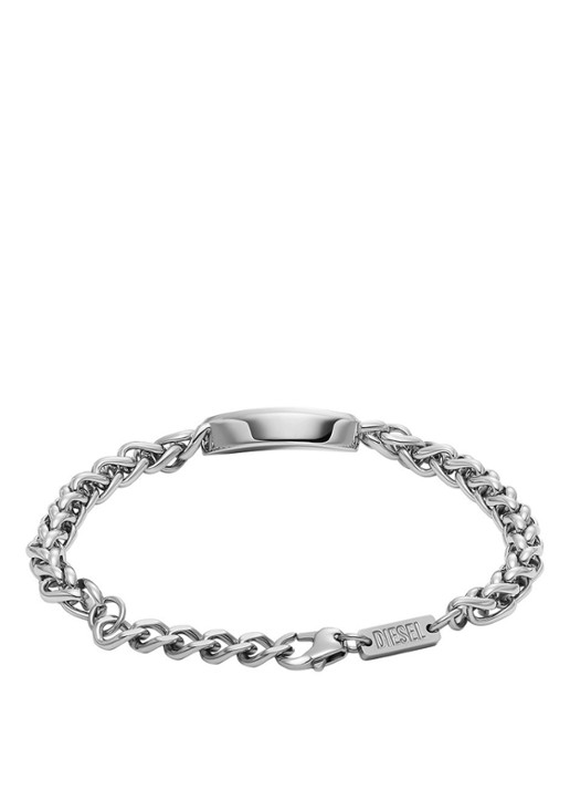 Diesel Schakelarmband met logo DX1445040 - detail 3 zilver