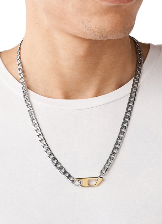 Diesel Schakelketting DX1343040 - voorkant 2 zilver
