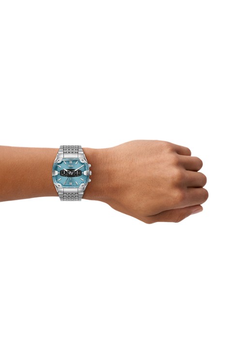 Diesel Spiked Cushion horloge DZ4725 - detail 5 zilver