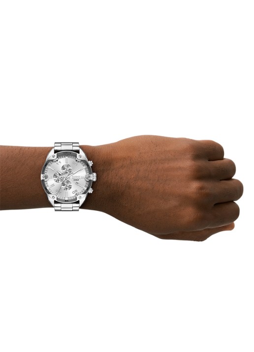 Diesel Spiked horloge DZ4677 - detail 4 zilver