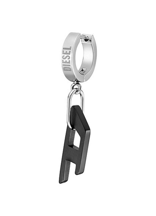 Diesel Steel enkele oorring met logo DX1418931 - detail 2 zilver