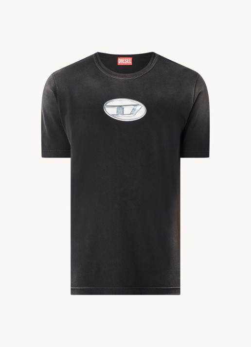 Diesel T-Adjust T-shirt met logo en opengewerkt detail