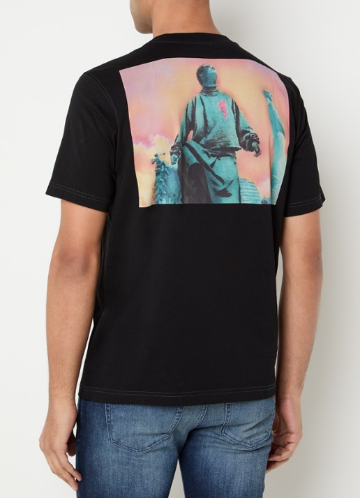 Diesel T-Adjust-V10 T-shirt met logo- en backprint