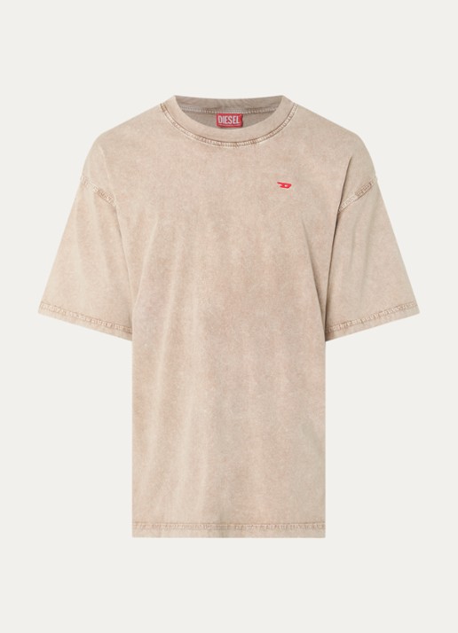 Diesel T-Boxt-Aa14 T-shirt met logo - voorkant 3 creme
