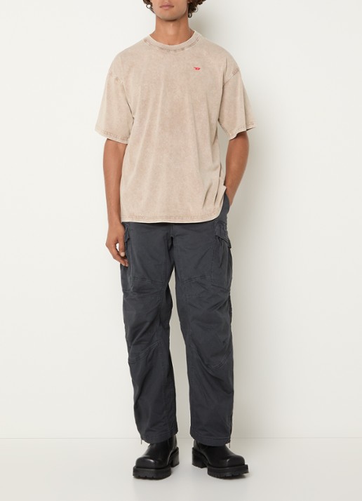 Diesel T-Boxt-Aa14 T-shirt met logo - voorkant 4 creme