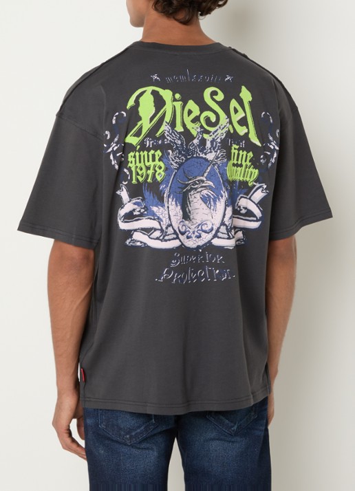 Diesel T-Boxt-AA2 T-shirt met logo- en backprint