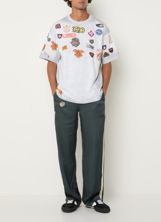 Diesel T-Boxt-AA6 T-shirt met print - voorkant 2 lichtgrijs