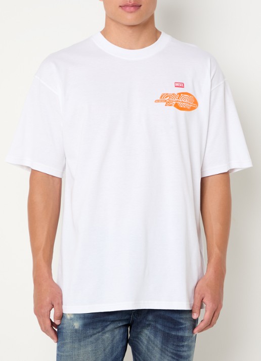 Diesel T-Boxt-T23 T-shirt met front- en backprint - achterkant 4 wit