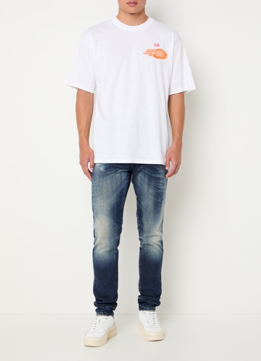 Diesel T-Boxt-T23 T-shirt met front- en backprint - voorkant 3 wit