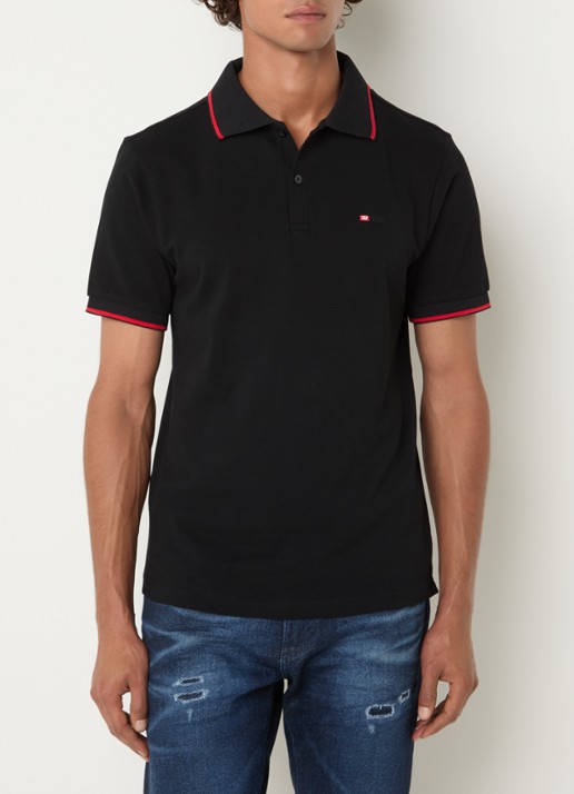Diesel T-Ferry regular fit polo met logoborduring