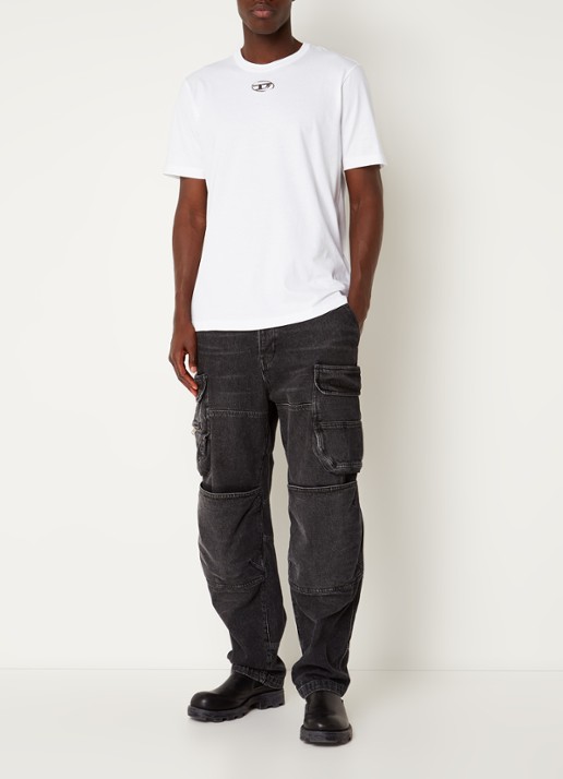 Diesel T-Just-Od T-shirt met logo - voorkant 3 wit