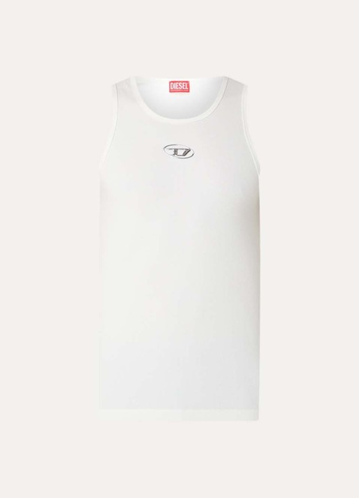 Diesel T-Lifty-Iod tanktop met logo - voorkant wit