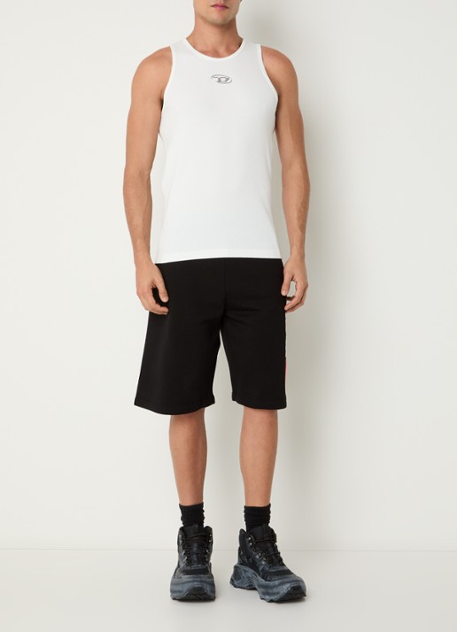 Diesel T-Lifty-Iod tanktop met logo - voorkant 2 wit