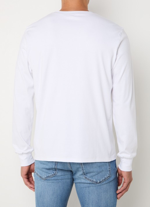 Diesel T-Madjust-Ls longsleeve met logo - achterkant 4 wit