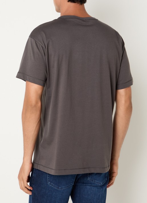 Diesel T-Norm-IOD T-shirt met metallic detail - achterkant 2 antraciet