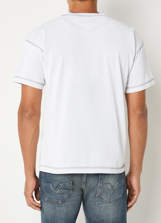 Diesel T-Norm-Pocket T-shirt met print - achterkant 2 wit