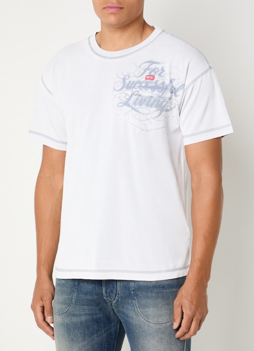 Diesel T-Norm-Pocket T-shirt met print