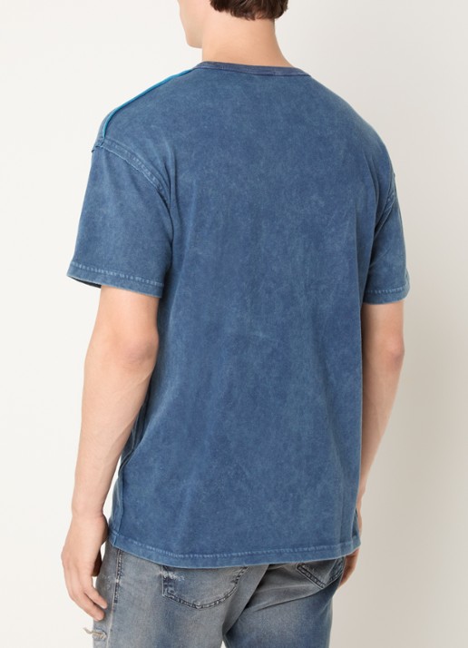 Diesel T-Norm-Raw T-shirt met logoprint - achterkant 2 indigo