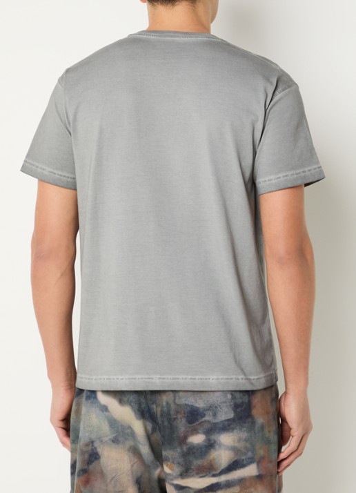 Diesel T-Norm-T7 T-shirt met logoprint - achterkant 4 grijs