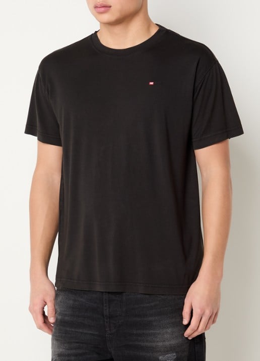 Diesel T-norms T-shirt met logoborduring