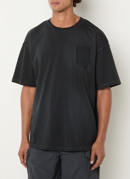 Diesel T-Pock T-shirt met logoborduring