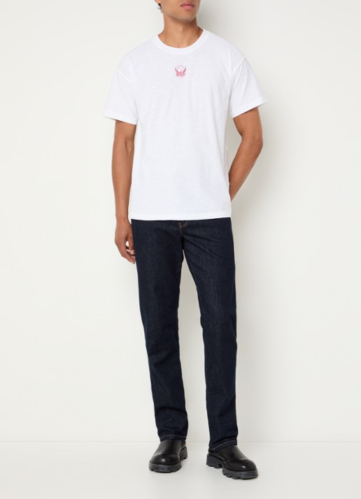 Diesel T-shirt met borduring - voorkant 4 wit