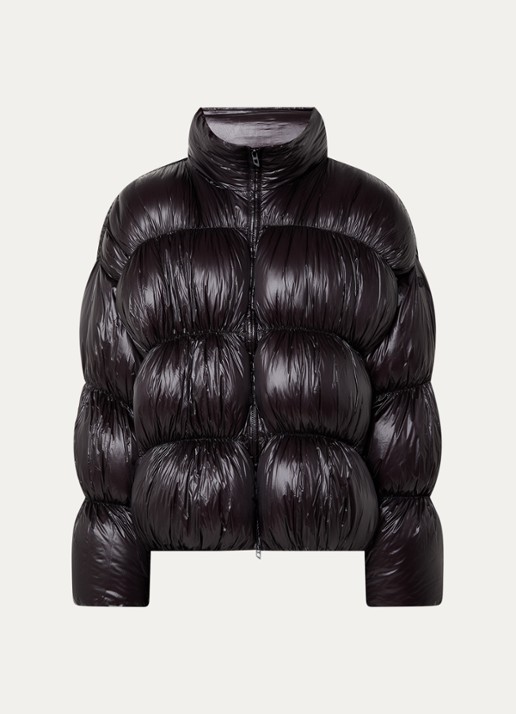 Diesel W-Choco puffer jack met ritszakken - voorkant zwart