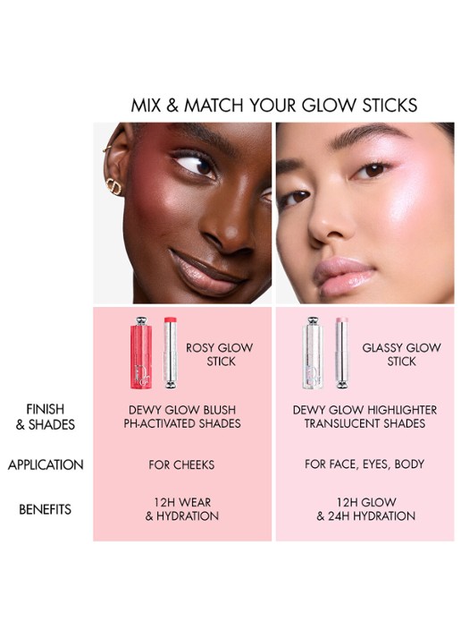 DIOR Dior Backstage Glassy Glow Stick - highlighter stick - detail 6 001 glazed pink