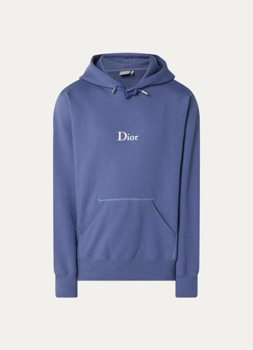 DIOR Hoodie met logo - voorkant 4 staalblauw