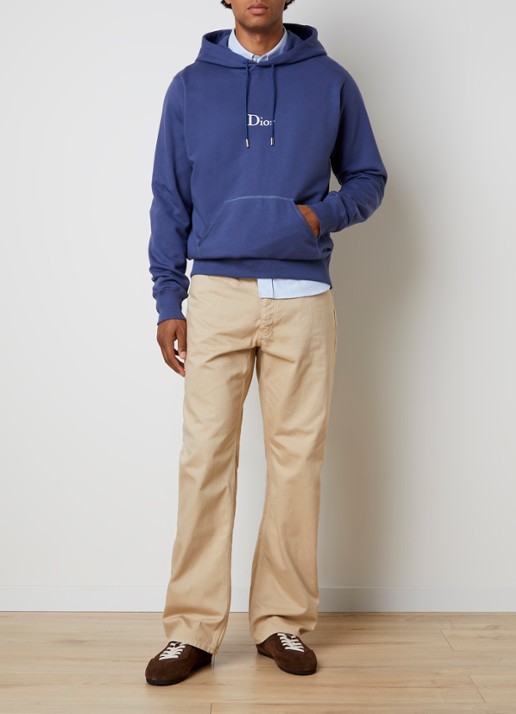DIOR Hoodie met logo - voorkant 5 staalblauw