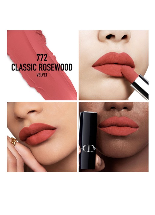 DIOR Rouge Dior Lipstick  - detail 4 fluweel - 772 classic rosewood